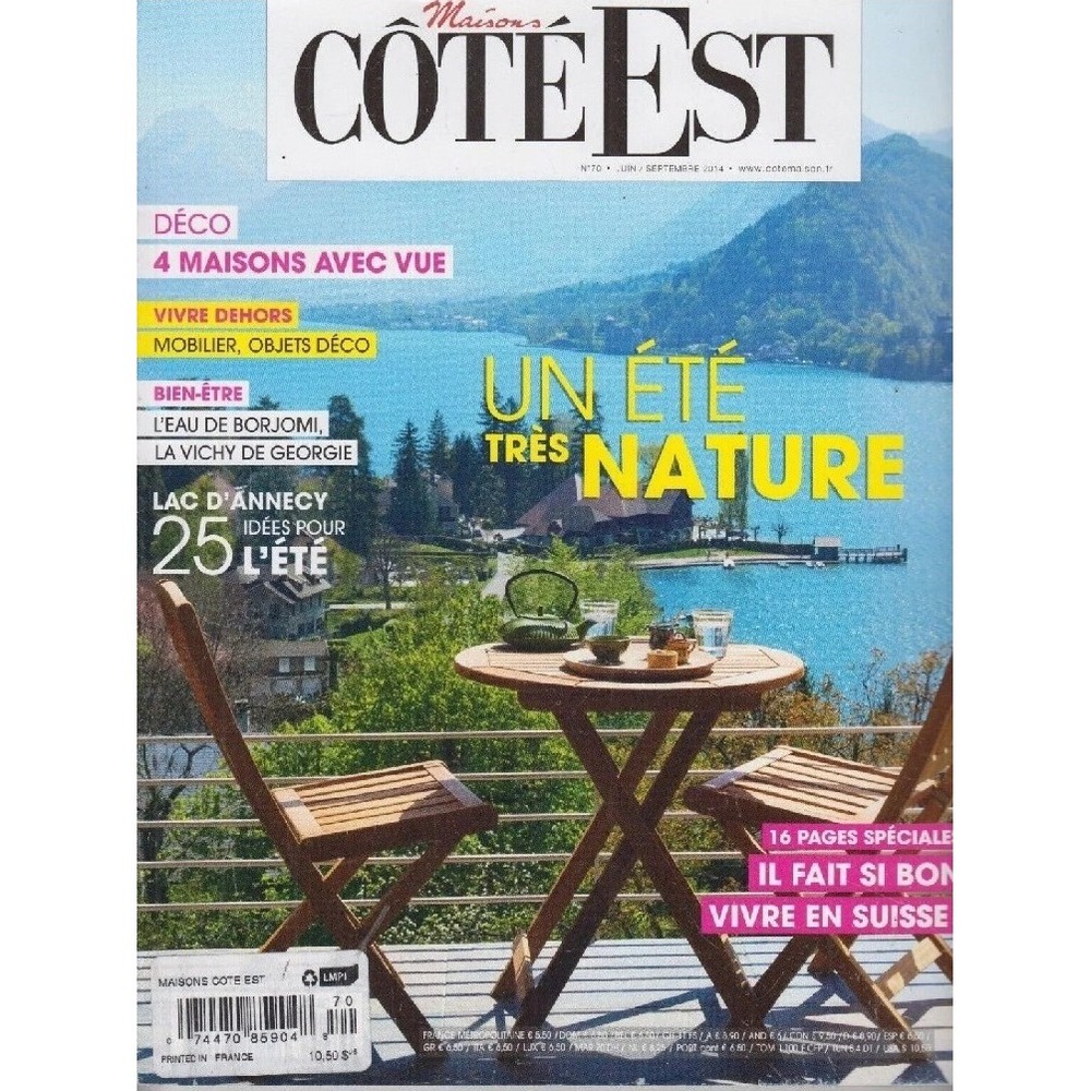 Maisons Cote Est Magazine No 70 June September 2014 French Decor Lac d'Annecy